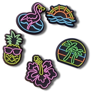 Crocs Jibbitz Lights Up Summer Neon Sign 5-Pack