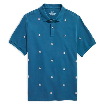 Vineyard Vines Men's Novelty Heritage Pique Polo