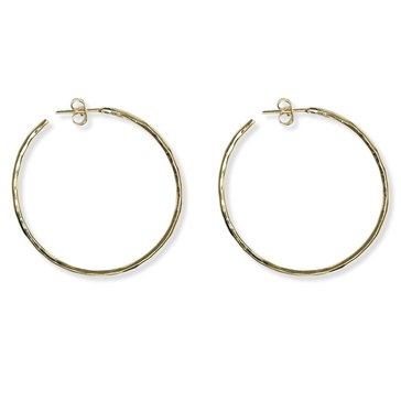 Argento Vivo Hammered Hoop Earrings