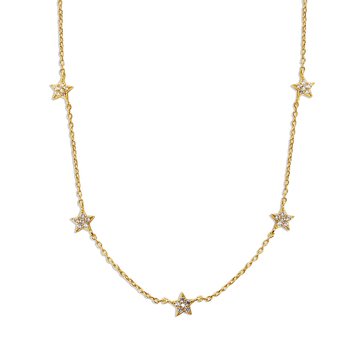 Argento Vivo Pave Star Choker Necklace