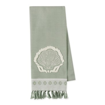 Desing Imports Beach House Seashell Embellished Dishtowel