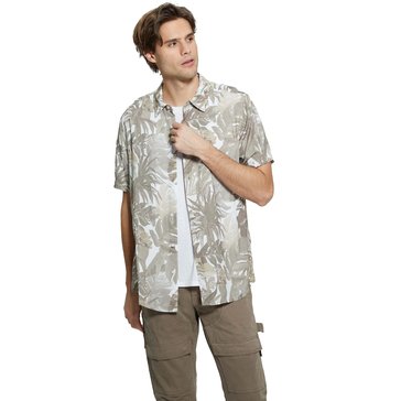 Guess Men's Short Sleeve Eco Rayon Tropical Shirt