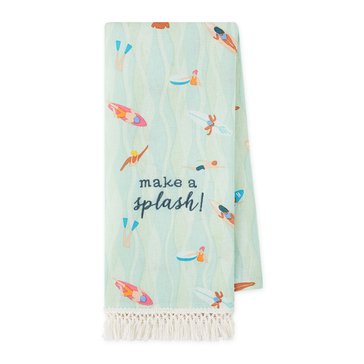 Design Imports Malibu Beach Make a Splash Embellished Towel