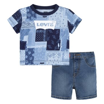 Levi's Toddler Boys' Patchwork Tee And Shorts Sets