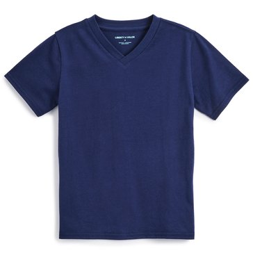 Liberty & Valor Big Boys' Solid V-Neck Tee Short Sleeve