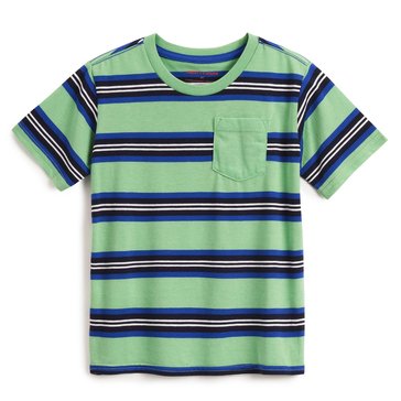 Liberty & Valor Toddler Boys' All Over Print Stripe Pocket Tee Short Sleeve