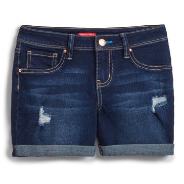 Liberty & Valor Little Girls' Roll Cuff Denim Shorts