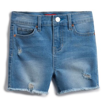 Liberty & Valor Little Girls' Mini Mom Denim Shorts