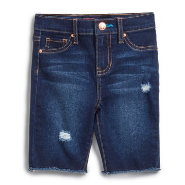 Liberty & Valor Little Girls' Denim Bike Shorts