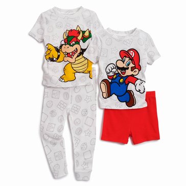 Mario Toddler Boys' 4-Piece Pajama Sets