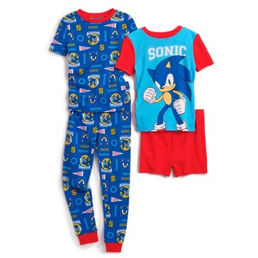 Sonic Boys' 4-Piece Pajama Sets
