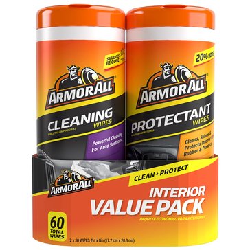 Armor All Original Protectant and Cleaning Wipes, 2-Pack