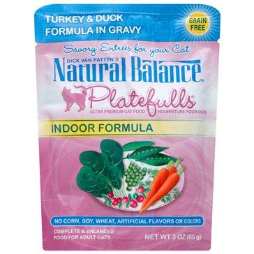 Natural Balance Platefulls Indoor Turkey and Duck Wet Cat Food