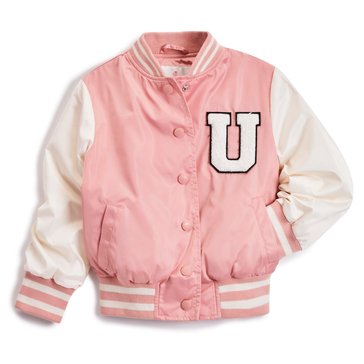 Urban Republic Little Girls' Sateen Bomber Coat