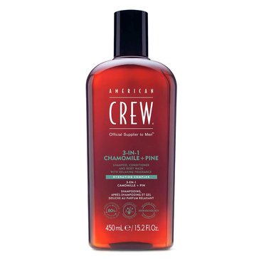 American Crew Chamomile and Pine 3-in-1 Shampoo, Conditioner and Body Wash