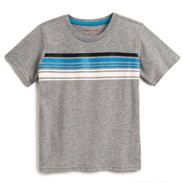 Liberty & Valor Little Boys' Chest Stripe Tee Short Sleeve