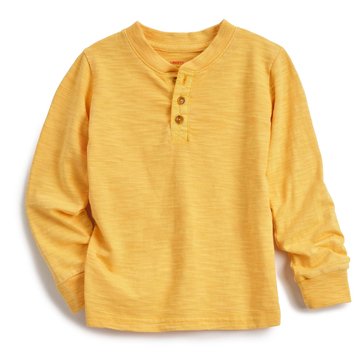 Liberty & Valor Little Boys' Solid Henley Long Sleeve