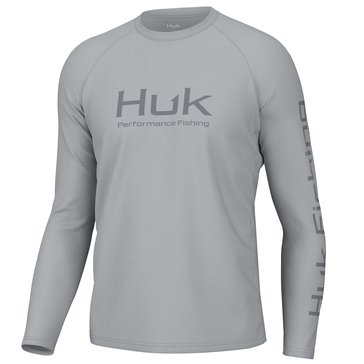 Huk Men's Vented Pursuit Sleeve Hit Long Sleeve Knit Shirt