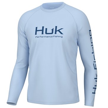 Huk Men's Vented Pursuit Sleeve Hit Long Sleeve Knit Shirt