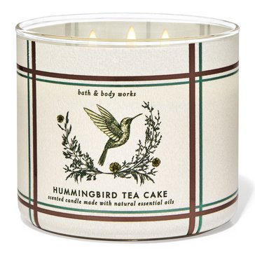 Bath & Body Works Blooming Greenhouse Icon Humingbird Tea Cake 3-Wick Candle