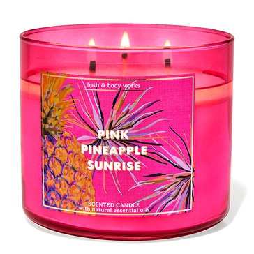 Bath & Body Works Tropidelic Decor Pink Pinkapple Sunrise 3-Wick Candle