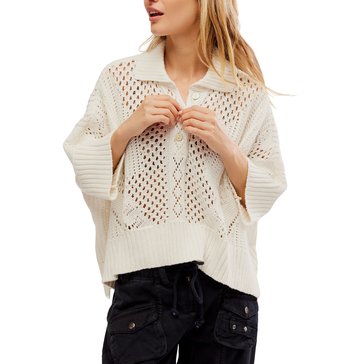 Free People Women's To The Point Crochet Polo