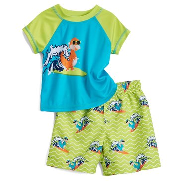 Wanderling Baby Boys' Short Sleeve Rashguard Set