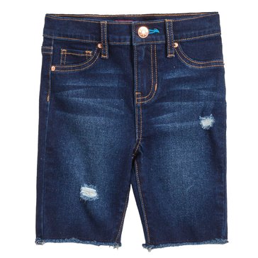 Liberty & Valor Big Girls' Denim Bike Shorts