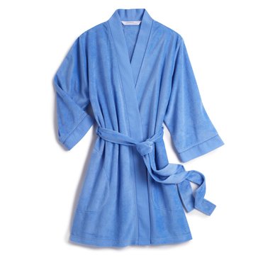 Jasmine Rose Women's Pique Terry 3/4 Sleeve Kimono Robe
