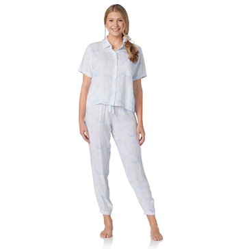 Yarn & Sea Women's Rayon Notched Collar PJ Set