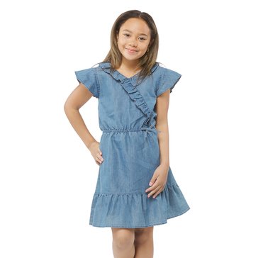 Sweet Butterfly Little Girls' Surplus Denim Dress