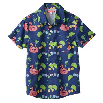 Liberty & Valor Little Boys' Matching Printed Short Sleeve Woven Shirt