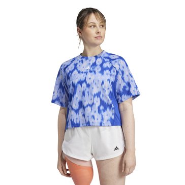 Adidas Women's All Over Print Flower Tee