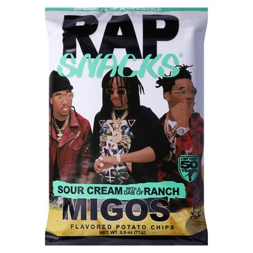Rap Snacks Sour Cream with Ranch Migos Chips, 2.5oz