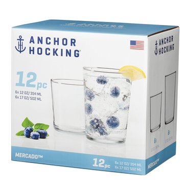 Anchor Hocking Mercado 12-Piece Drinkware