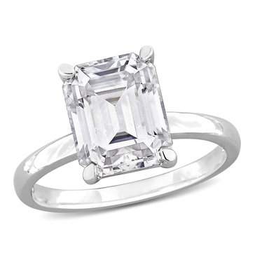 Sofia B. 3 1/2 cttw Octagon Cut Created White Moissanite Solitaire Ring