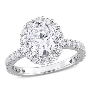 Sofia B. 2 7/8 cttw Oval Cut Moissanite Halo Ring