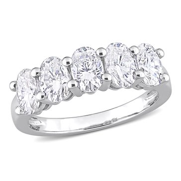 Sofia B. 2 1/2 cttw Oval Cut Moissanite Semi-Eternity Band