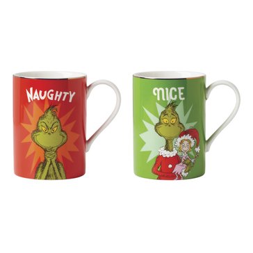 Lenox Merry Grinchmas Naughty and Nice Mugs Set of 2
