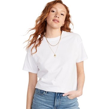 Old Navy Women's Short Sleeve Vintage Crew Jersey Tee