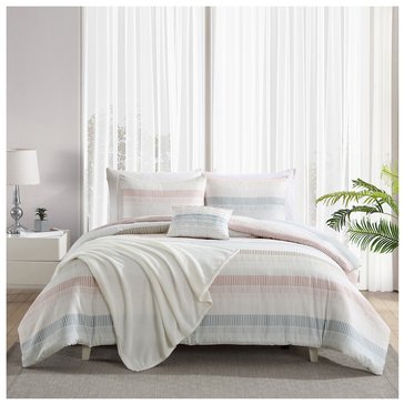 Harbor Home Felicity Stripe Comforter Set, 5-piece