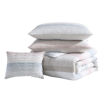 Harbor Home Felicity Stripe Comforter Set, 5-piece