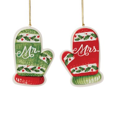 Lenox Mr and Mrs Ornament 2-Piece Ornament Set