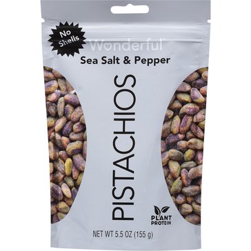 Wonderful Pistachios No Shells Sea Salt & Pepper Pistachios, 5.5oz
