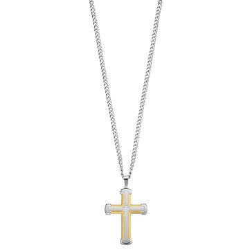 Diamond Brilliance Men's 1/10 cttw Lab Grown Diamond Cross Pendant