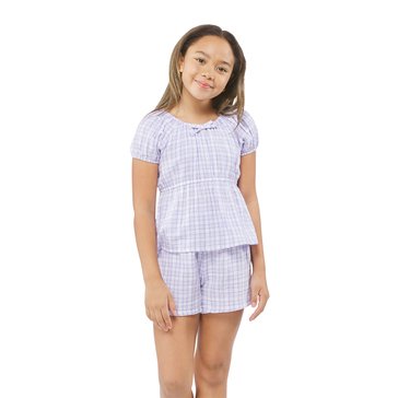 Sweet Butterfly Little Girls' Plaid Short Set