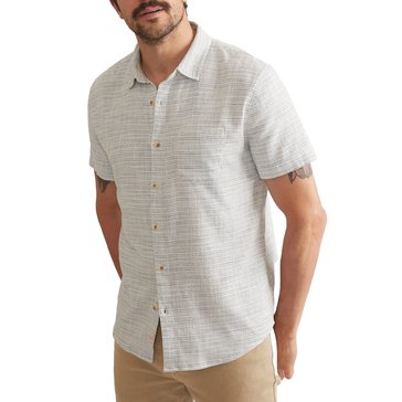 Marine Layer Men's Short Sleeve Stretch Selvage Stripe Shirt