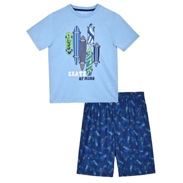 Sleep On It Big Boys' 2-Piece Graphic Tee Printed Shorts Sleep Sets