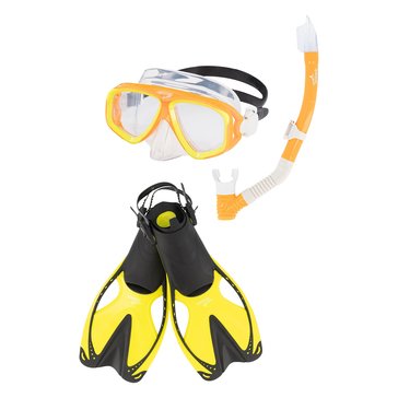 Speedo Adult Adventure Mask, Snorkel And Fin Set