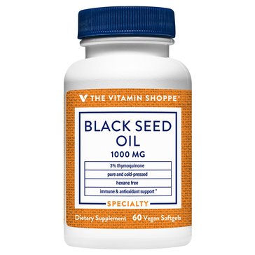 The Vitamin Shoppe Black Seed Oil 1000Mg Softgels, 60 Count